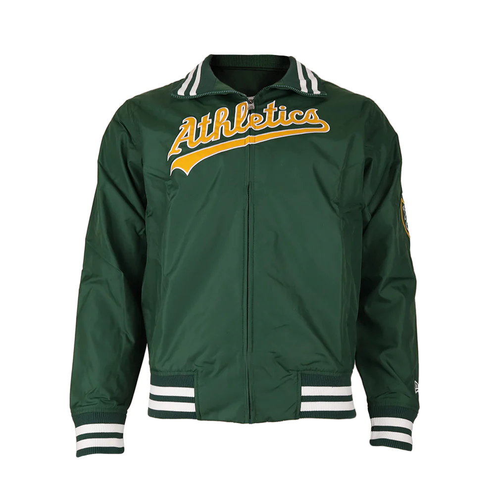 New Era Oakland Athletics Zip Up Jacket-Green