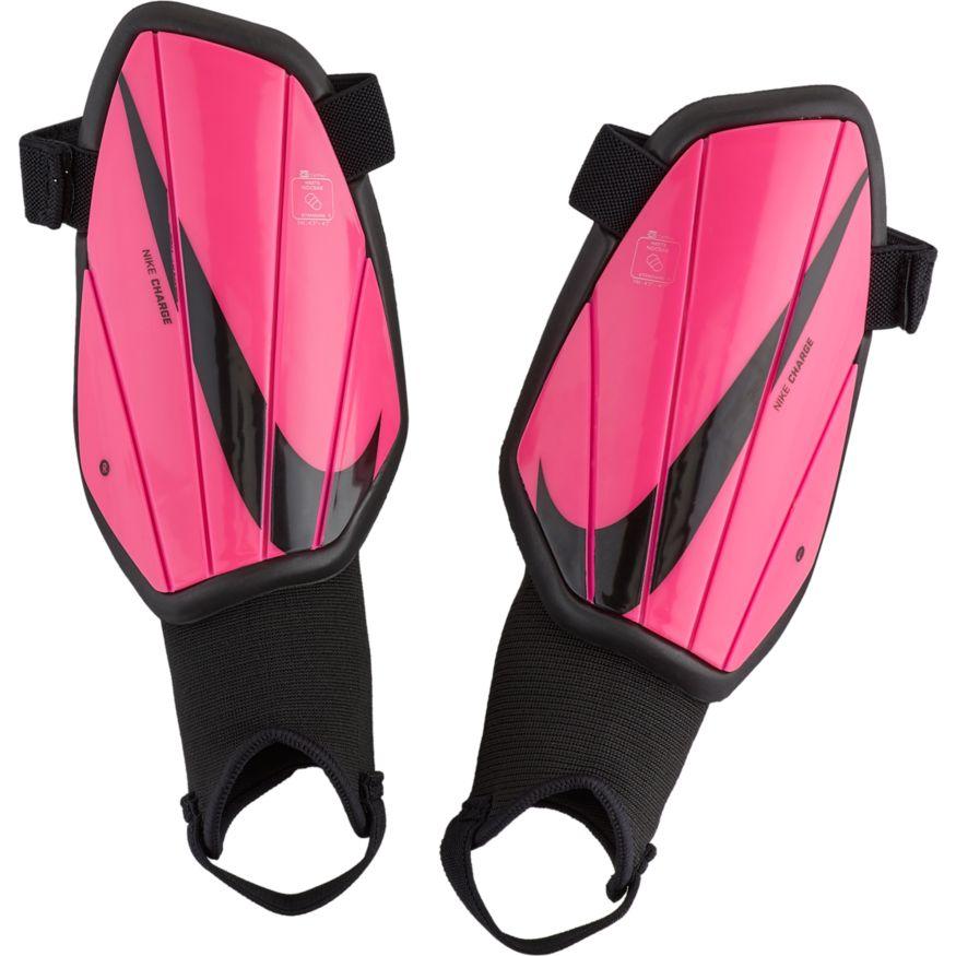 NIKE YOUTH CHARGE SHIN GUARDS-PINK BLAST/BLACK