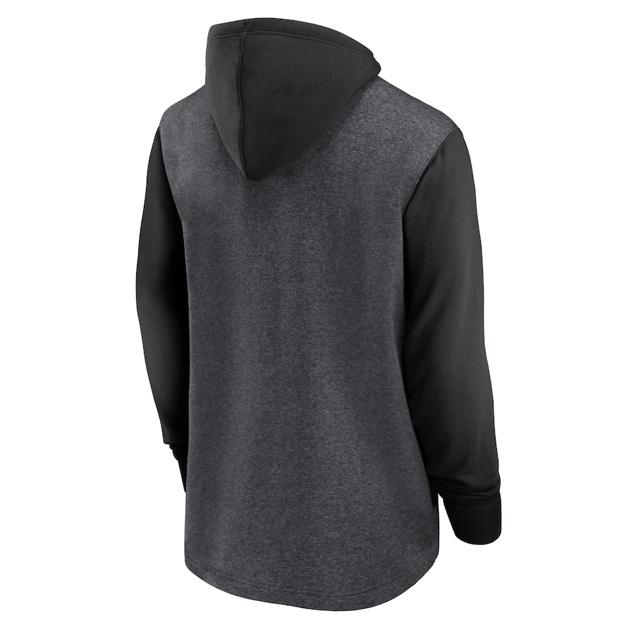 Nike Men's Las Vegas Raiders Surrey Legacy Pullover Hoodie - Heathered Charcoal/Black