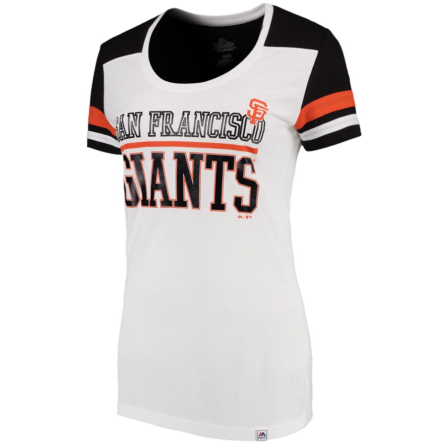 Majestic Women's San Francisco Giants Overwhelming Victory T-Shirt - White/Black