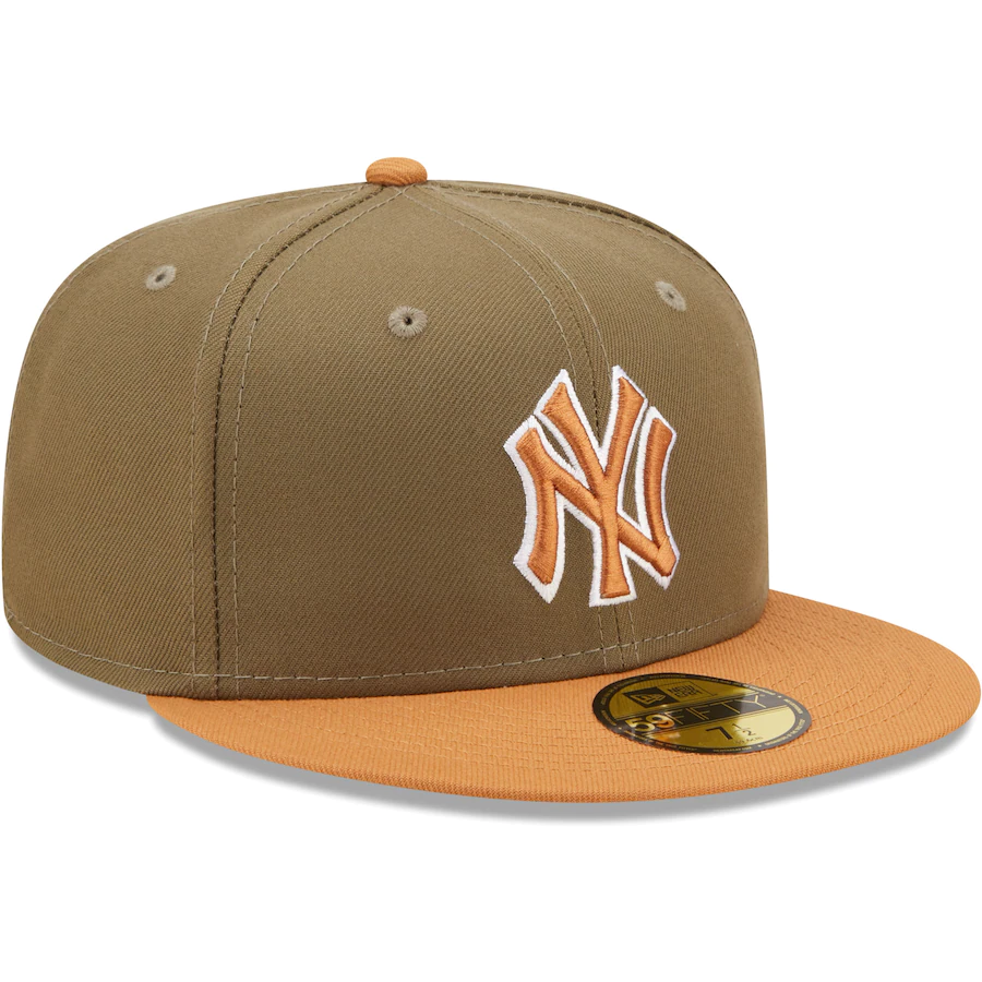 New Era New York Yankees Two-Tone Color Pack 59FIFTY Fitted Hat-Olive/Brown