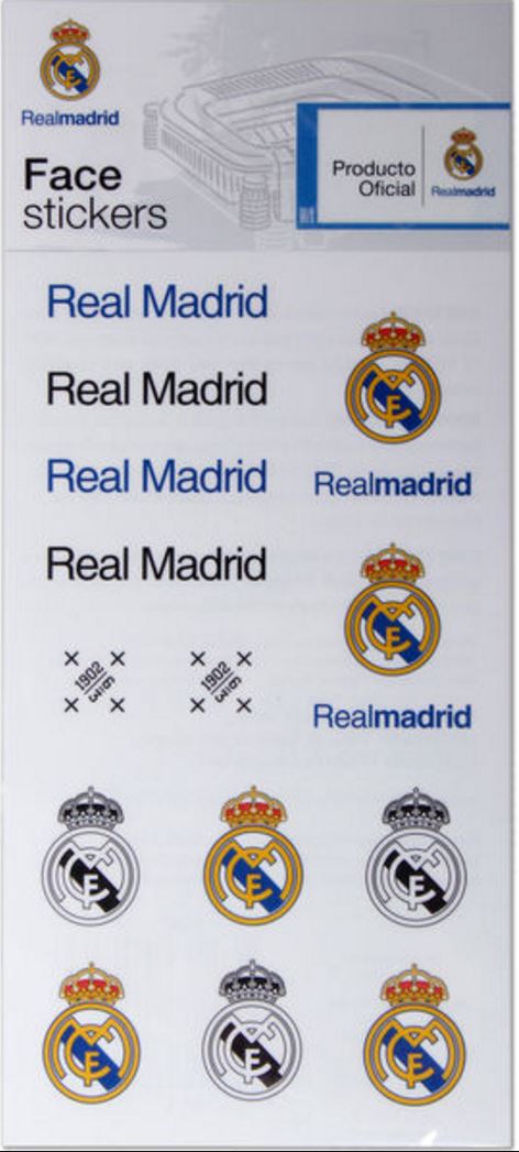 REAL MADRID FACE STICKERS