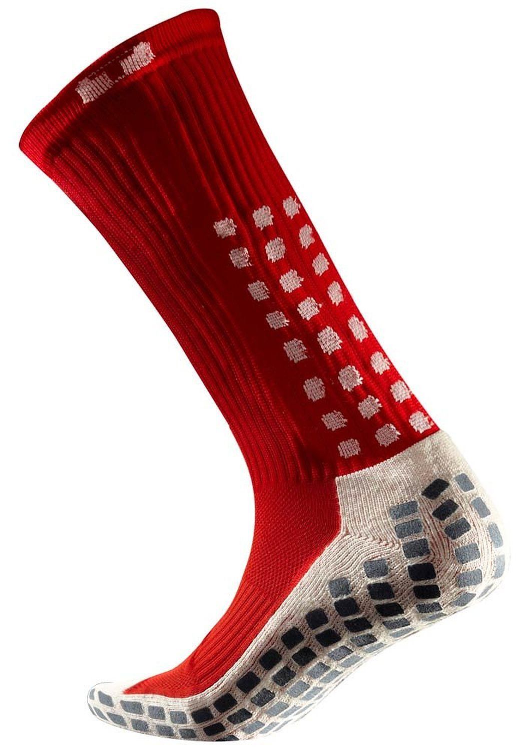 TruSox Mid-Calf Crew Sock-Red