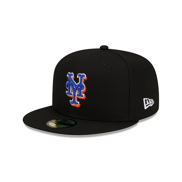 NEW YORK METS ALTERNATE AUTHENTIC COLLECTION 59FIFTY FITTED-ON-FIELD COLLECTION-BLACK