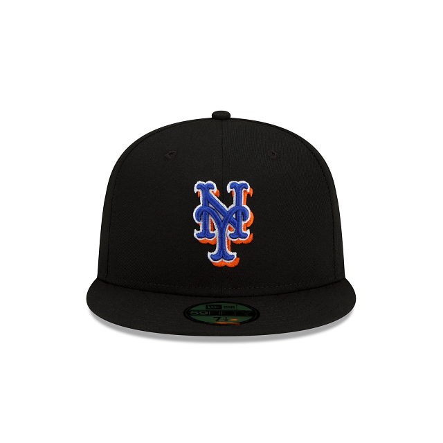 NEW YORK METS ALTERNATE AUTHENTIC COLLECTION 59FIFTY FITTED-ON-FIELD COLLECTION-BLACK