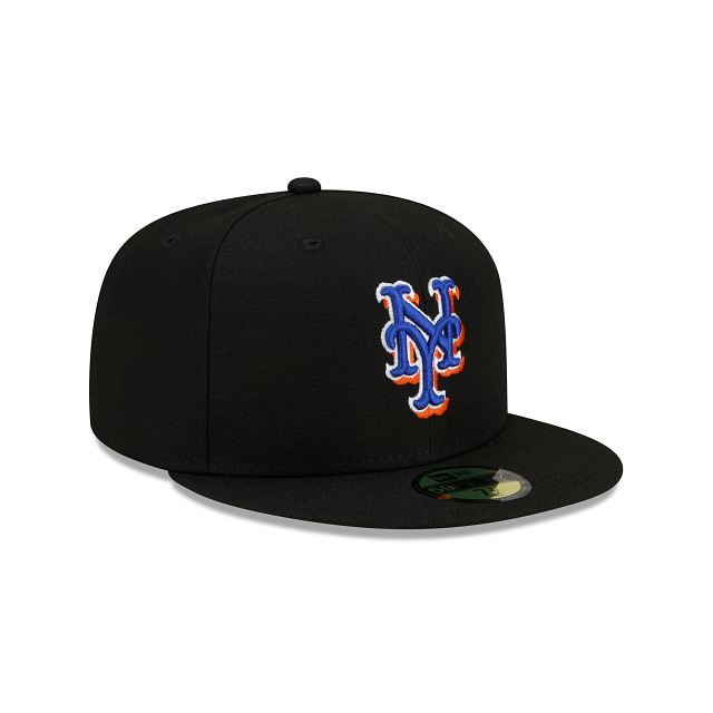 NEW YORK METS ALTERNATE AUTHENTIC COLLECTION 59FIFTY FITTED-ON-FIELD COLLECTION-BLACK