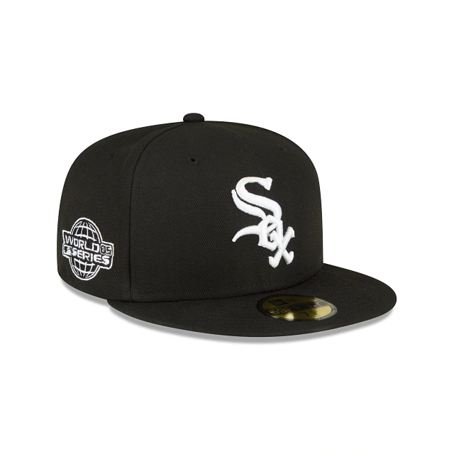 NEW ERA CHICAGO WHITE SOX 2005 WORLD SERIES SIDE PATCH 59FIFTY FITTED-BLACK/WHITE