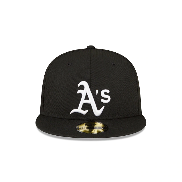 NEW ERA OAKLAND ATHLETICS 1889 WORLD SERIES SIDE PATCH 59FIFTY FITTED-BLACK/WHITE