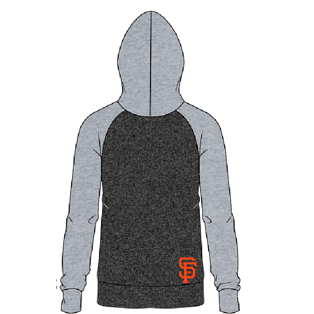 New Era Women's San Francisco Giants Tri-Blend Pullover Hoodie-Grey