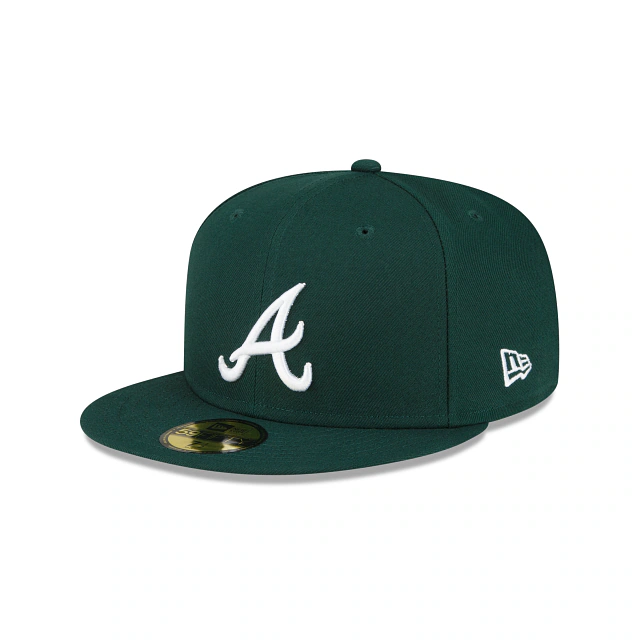 New Era Atlanta Braves 59FIFTY Fitted Hat- Dark Green
