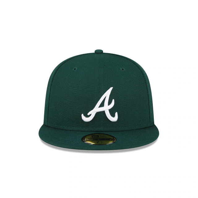 New Era Atlanta Braves 59FIFTY Fitted Hat- Dark Green