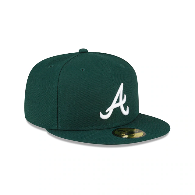 New Era Atlanta Braves 59FIFTY Fitted Hat- Dark Green