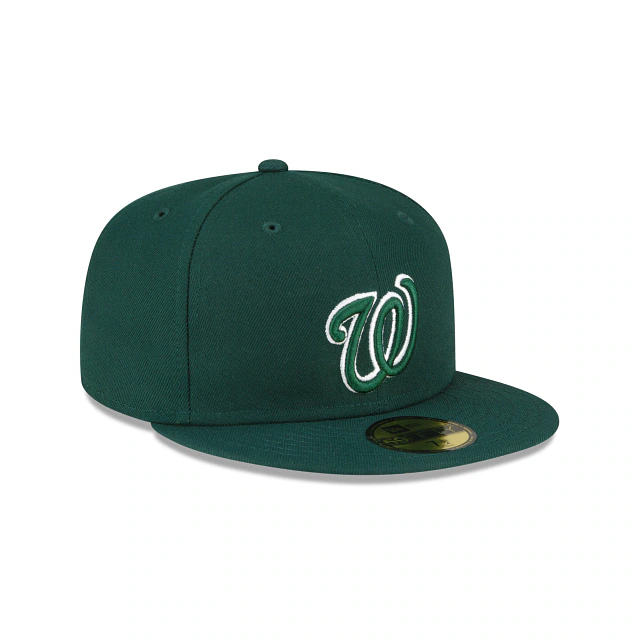 New Era Washington Nationals  59FIFTY Fitted Hat- Dark Green