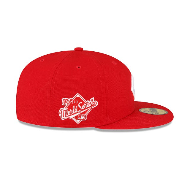 NEW ERA CINCINNATI REDS 1990 WORLD SERIES SIDE PATCH 59FIFTY FITTED HAT-SCARLET