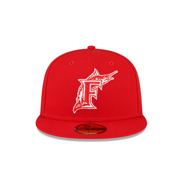 NEW ERA FLORIDA MARLINS 1997 WORLD SERIES SIDE PATCH 59FIFTY FITTED-SCARLET
