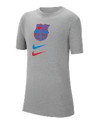 Nike Youth FC Barcelona Crest Tee - GREY