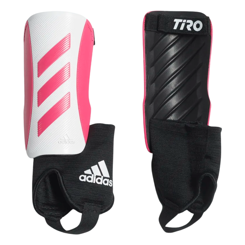 Adidas Youth Tiro Match Shin Guards-Shock Pink / White