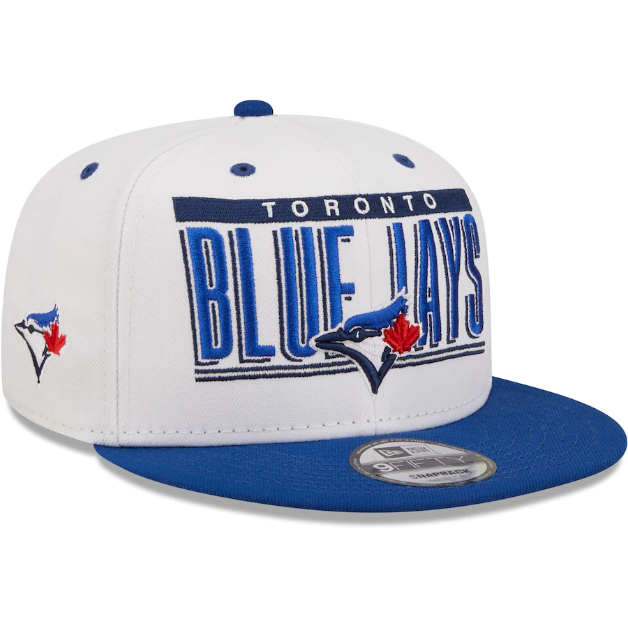 New Era Toronto Blue Jays Retro Title 9FIFTY Snapback Hat - White/Royal