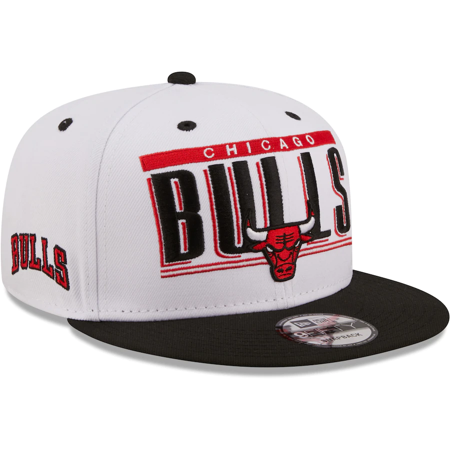 New Era Chicago Bulls Retro Title 9FIFTY Snapback Hat - White/Black