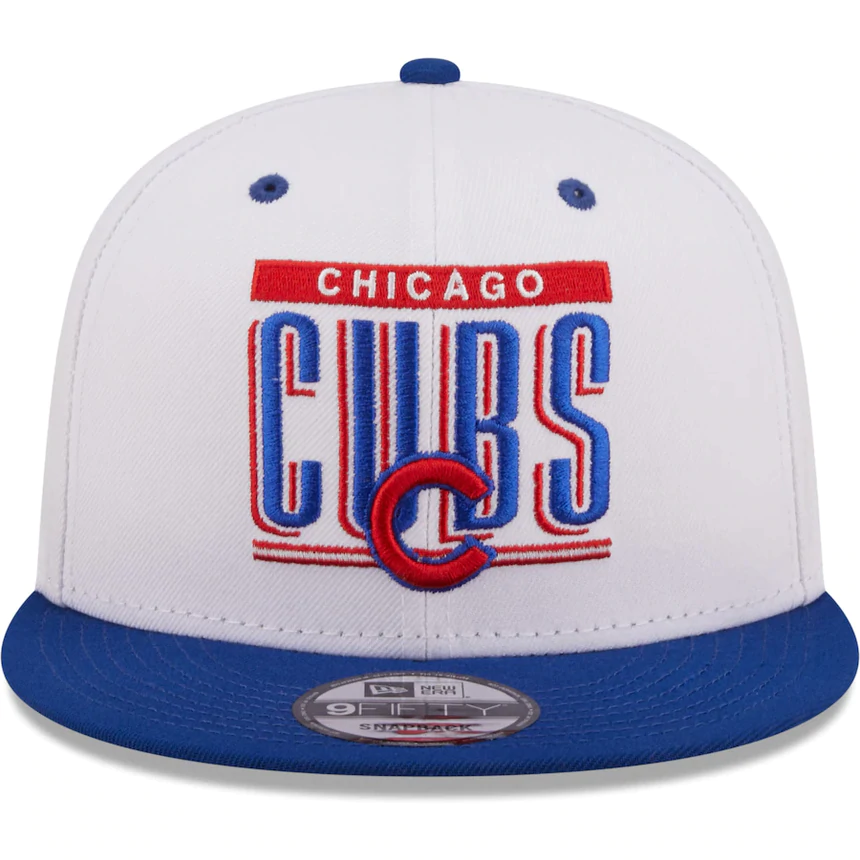 New Era Chicago Cubs Retro Title 9FIFTY Snapback Hat - White/Royal