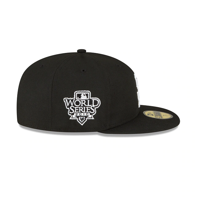 NEW ERA SAN FRANCISCO GIANTS 2010 WORLD SERIES SIDE PATCH 59FIFTY-BLACK AND WHITE