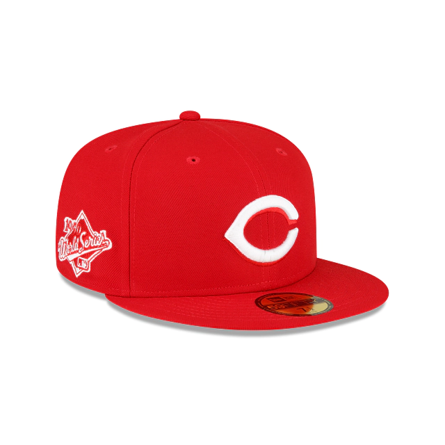 NEW ERA CINCINNATI REDS 1990 WORLD SERIES SIDE PATCH 59FIFTY FITTED HAT-SCARLET