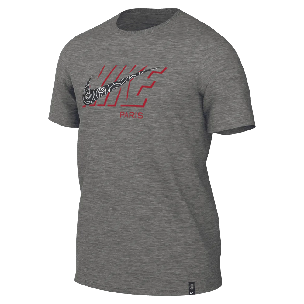 Nike Men's Paris Saint-Germain Swoosh Soccer T-Shirt-Grey