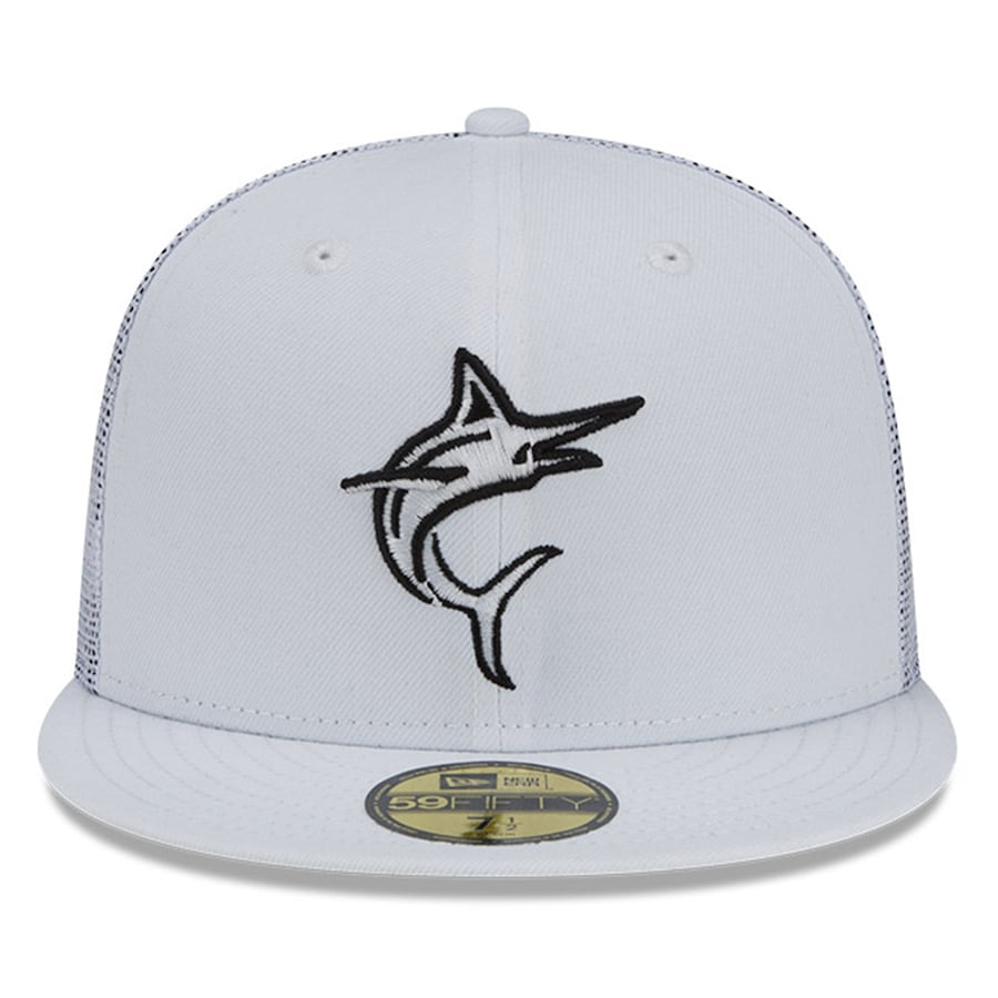 Miami Marlins New Era 2022 Batting Practice 59FIFTY Fitted Hat - White