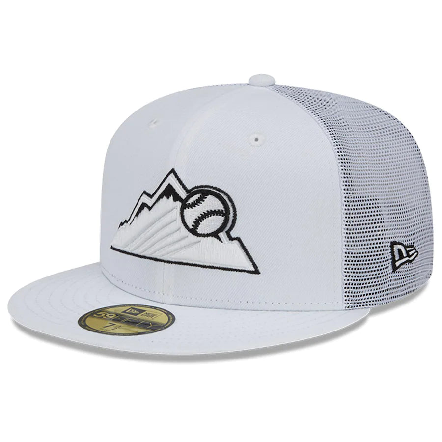 Colorado Rockies New Era 2022 Batting Practice 59FIFTY Fitted Hat - White