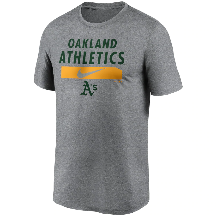 Oakland Athletics Nike City Legend Practice Performance T-Shirt - Gray