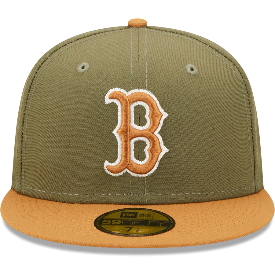 New Era Boston Red Sox Two-Tone Color Pack 59FIFTY Fitted Hat - Olive/Brown