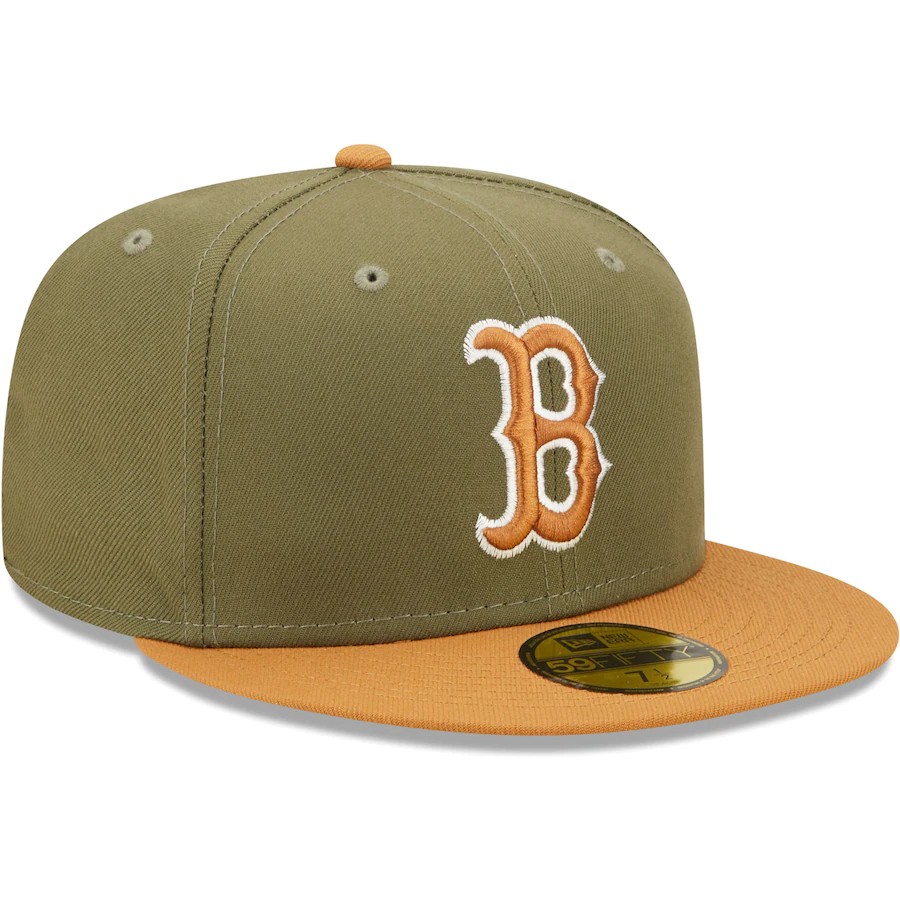 New Era Boston Red Sox Two-Tone Color Pack 59FIFTY Fitted Hat - Olive/Brown