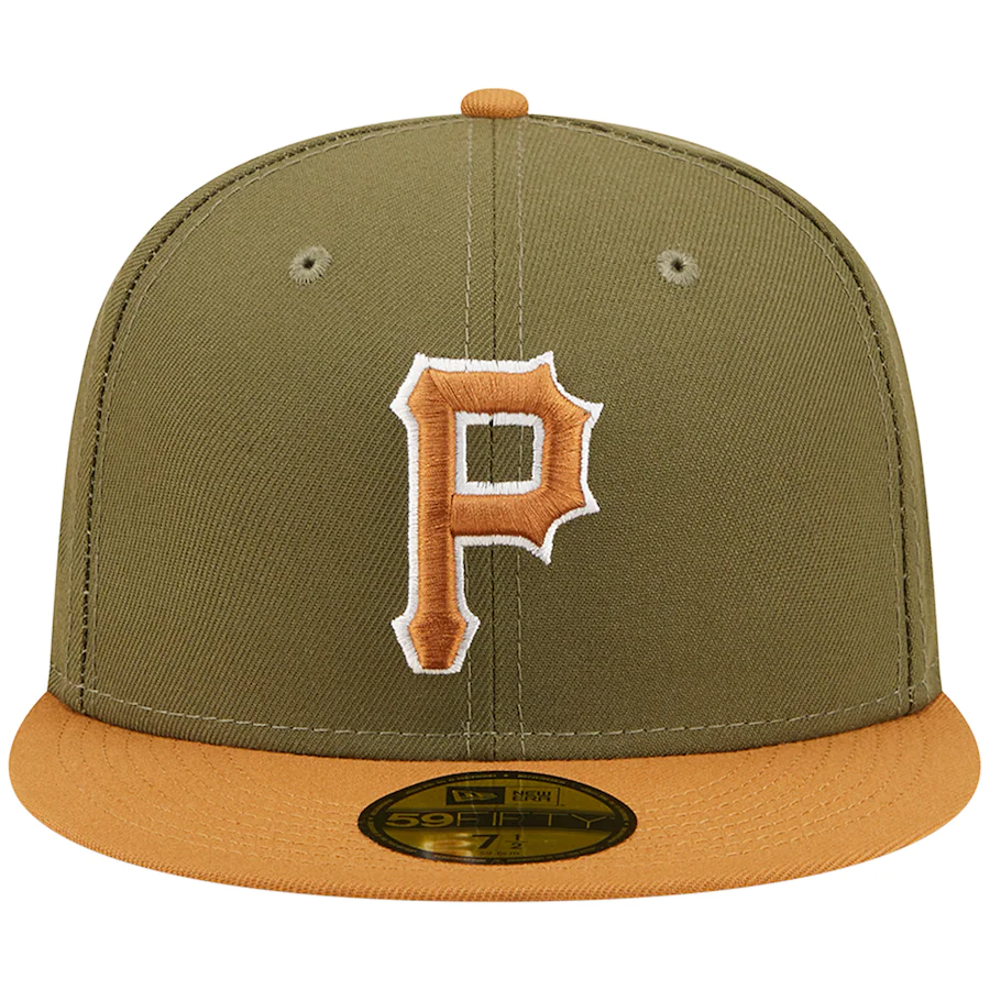 New Era Pittsburgh Pirates New Era Two-Tone Color Pack 59FIFTY Fitted Hat- Olive/Brown