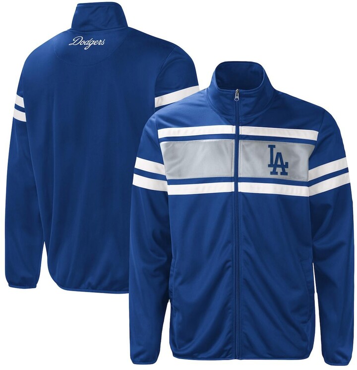 LA Dodgers G-III Full-Zip Track Jacket - Blue/Grey/White