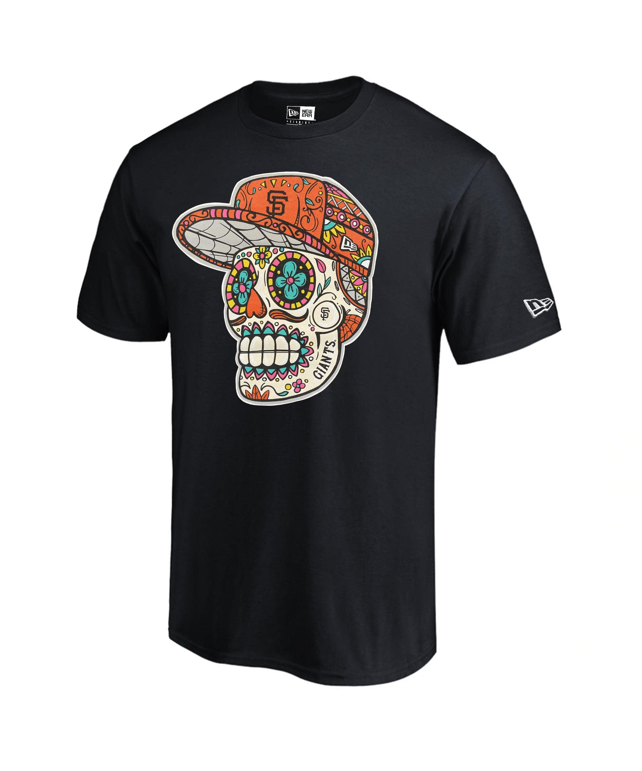 NEW ERA SAN FRANCISCO GIANTS MEN'S SUGAR SKULL T-SHIRT-BLACK