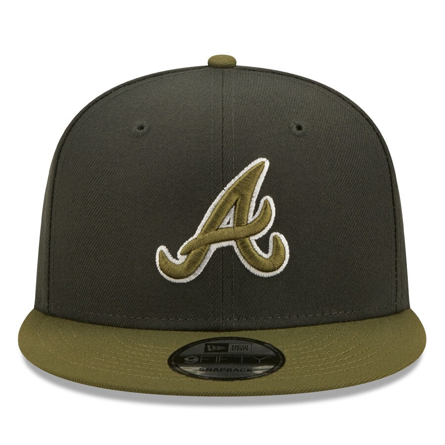 New Era Atlanta Braves 2-Tone Color Pack 9FIFTY Snapback Hat-Grey/Olive