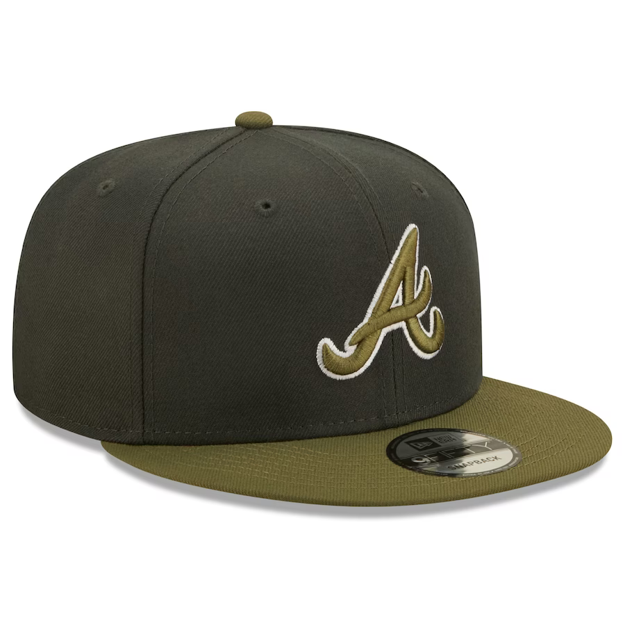 New Era Atlanta Braves 2-Tone Color Pack 9FIFTY Snapback Hat-Grey/Olive