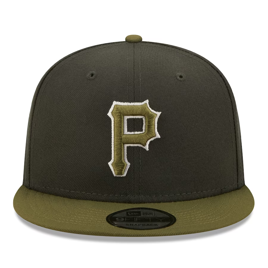 New Era Pittsburgh Pirates 2-Tone Color Pack 9FIFTY Snapback Hat - Grey/Olive