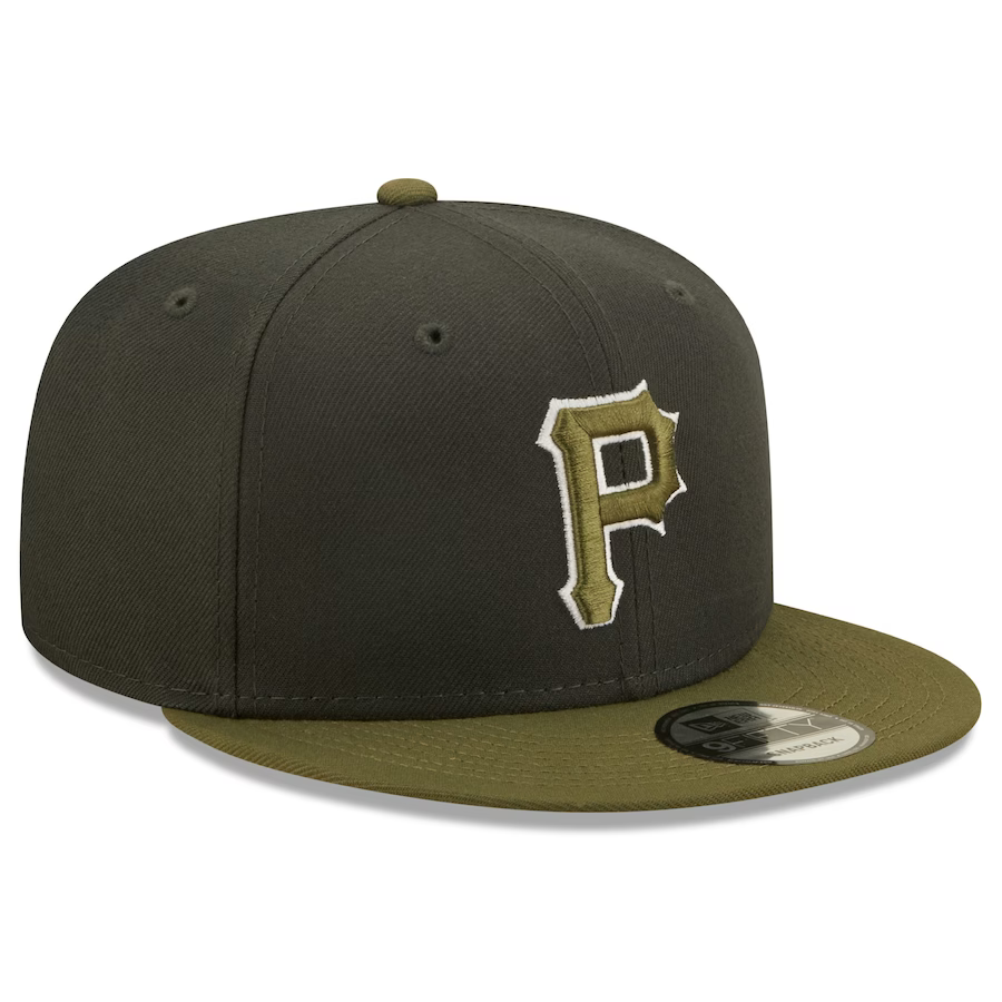 New Era Pittsburgh Pirates 2-Tone Color Pack 9FIFTY Snapback Hat - Grey/Olive