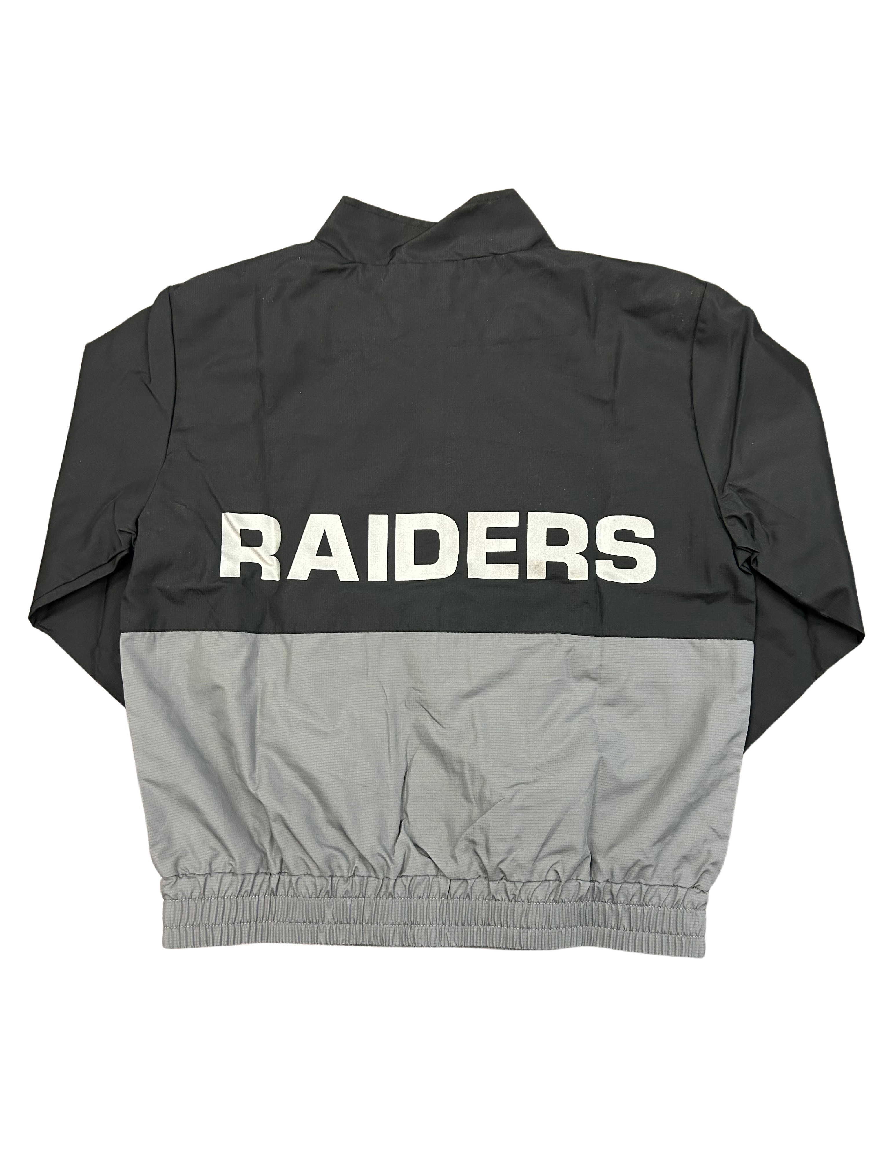 New Era Women's Las Vegas Raiders Cropped Jacket-Black/Gray