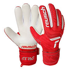 REUSCH JUNIOR ATTRAKT GRIP EVOLUTION FINGER SUPPORT-RED/WHITE