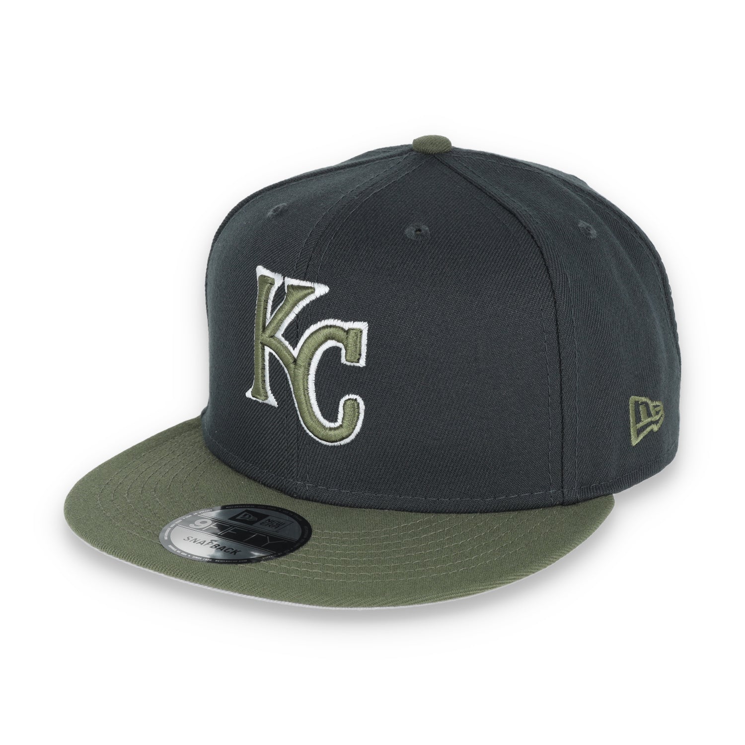 New Era Kansas Royals 2-Tone Color Pack 9Fifty Snapback Hat- Grey/Olive