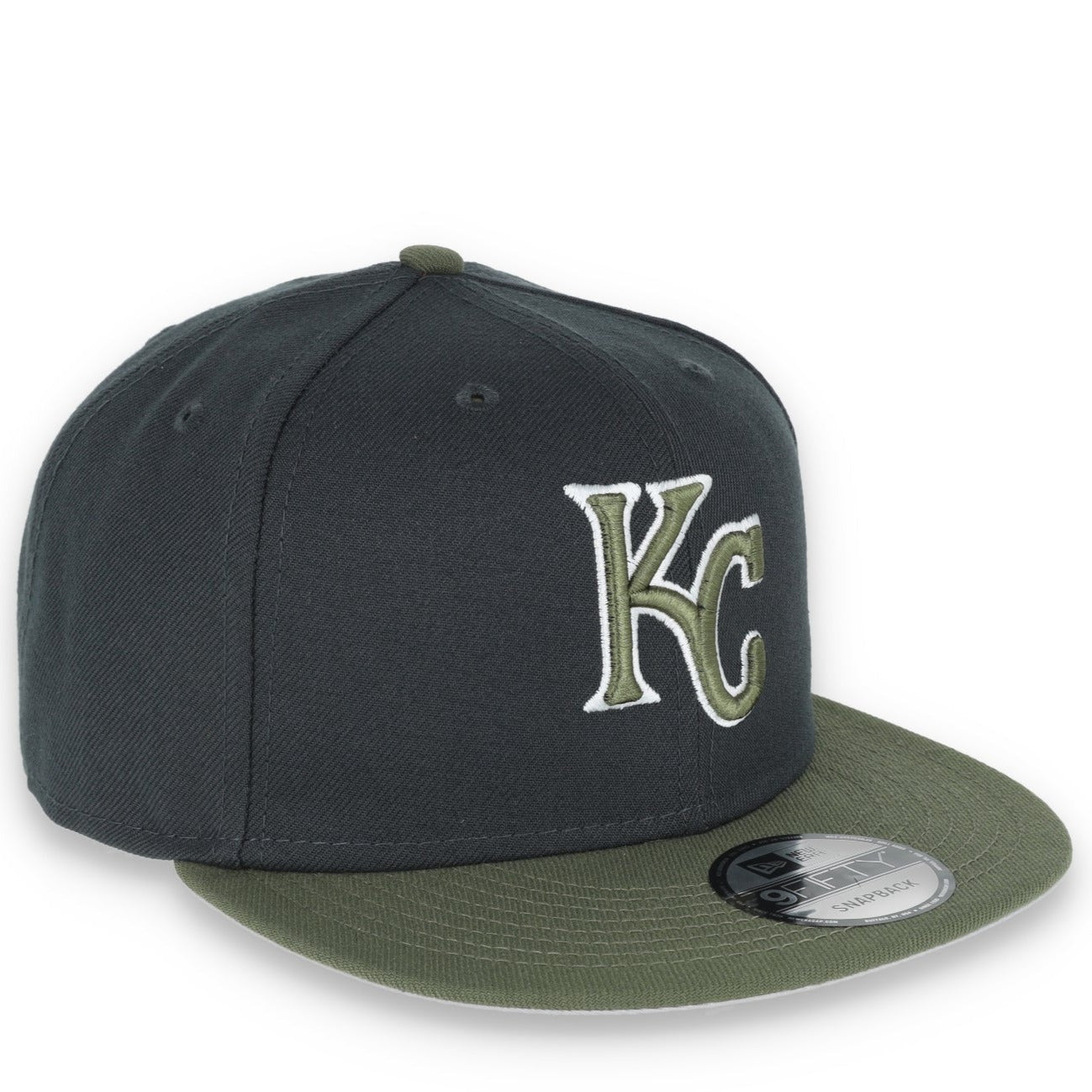 New Era Kansas Royals 2-Tone Color Pack 9Fifty Snapback Hat- Grey/Olive