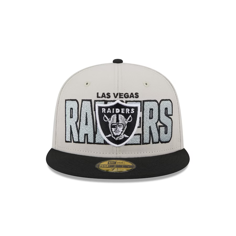 New Era Las Vegas Raiders 2023 NFL Draft On Stage 59FIFTY Fitted Hat-Stone Black