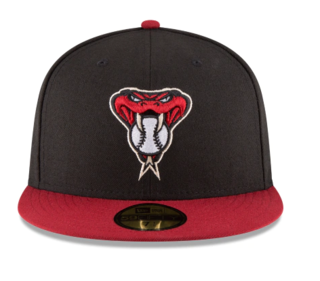 ARIZONA DIAMONDBACKS NEW ERA ALTERNATIVE AUTHENTIC COLLECTION 59FIFTY FITTED-ON-FIELD COLLECTION -BLACK