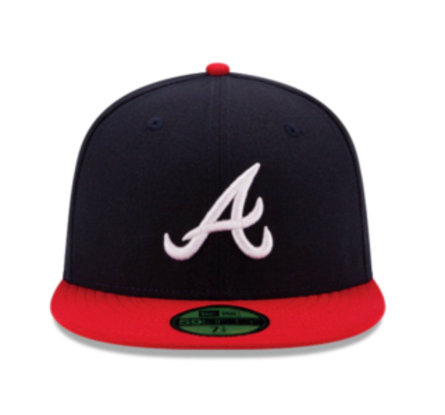 ATLANTA BRAVES NEW ERA HOME AUTHENTIC COLLECTION 59FIFTY FITTED-ON-FIELD COLLECTION -BLUE/RED