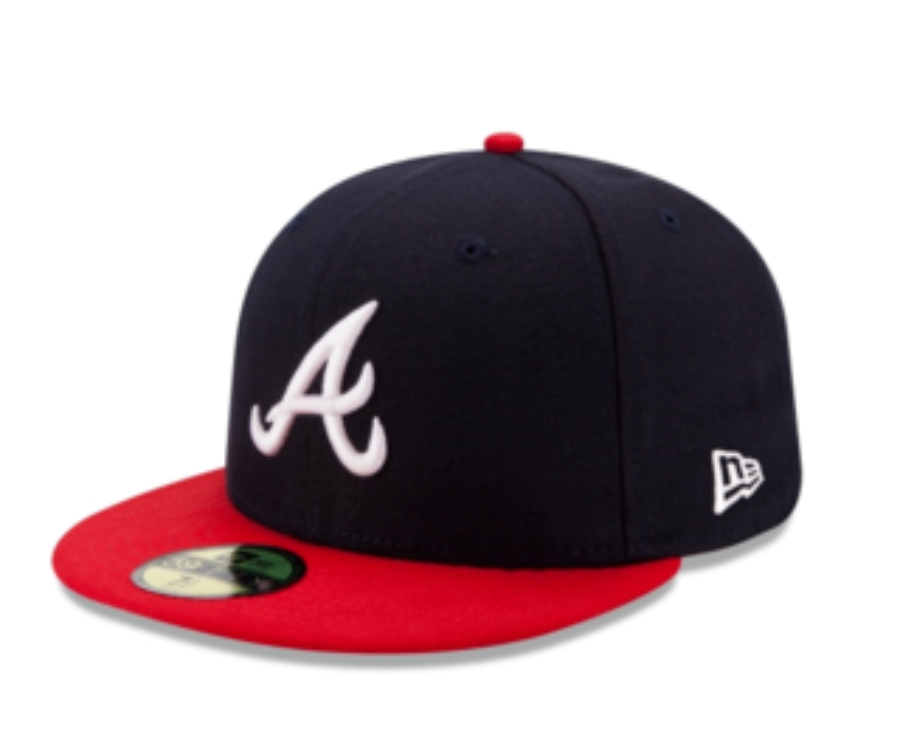 ATLANTA BRAVES NEW ERA HOME AUTHENTIC COLLECTION 59FIFTY FITTED-ON-FIELD COLLECTION -BLUE/RED