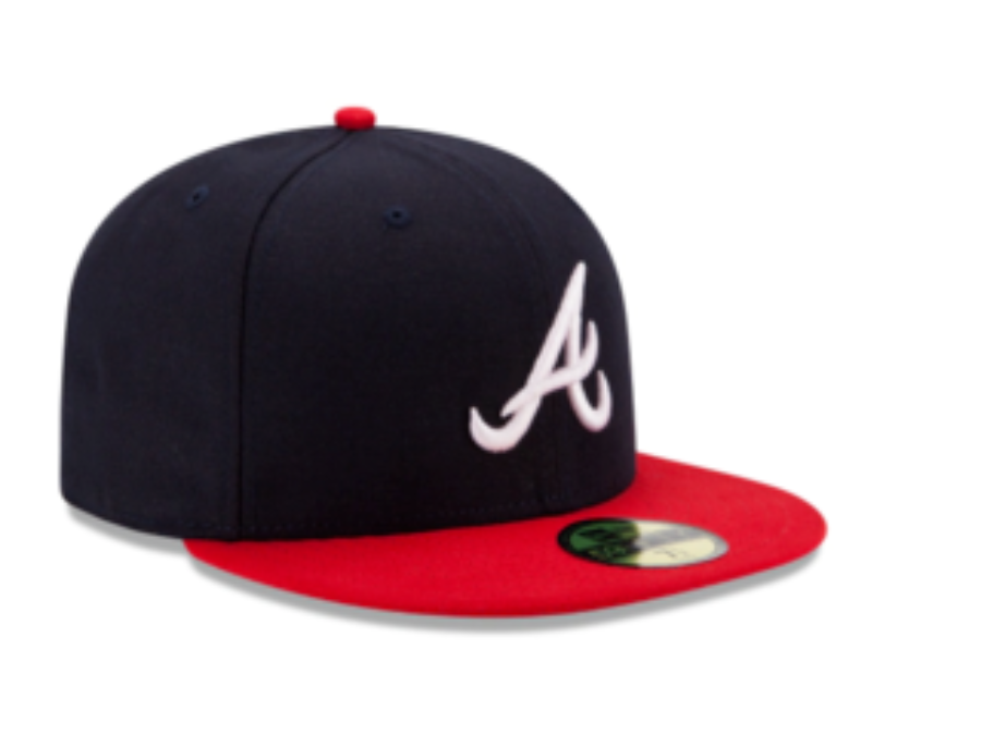ATLANTA BRAVES NEW ERA HOME AUTHENTIC COLLECTION 59FIFTY FITTED-ON-FIELD COLLECTION -BLUE/RED