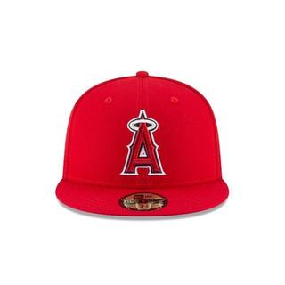 ANGELS NEW ERA HOME AUTHENTIC COLLECTION 59FIFTY FITTED-ON-FIELD COLLECTION RED/WHITE