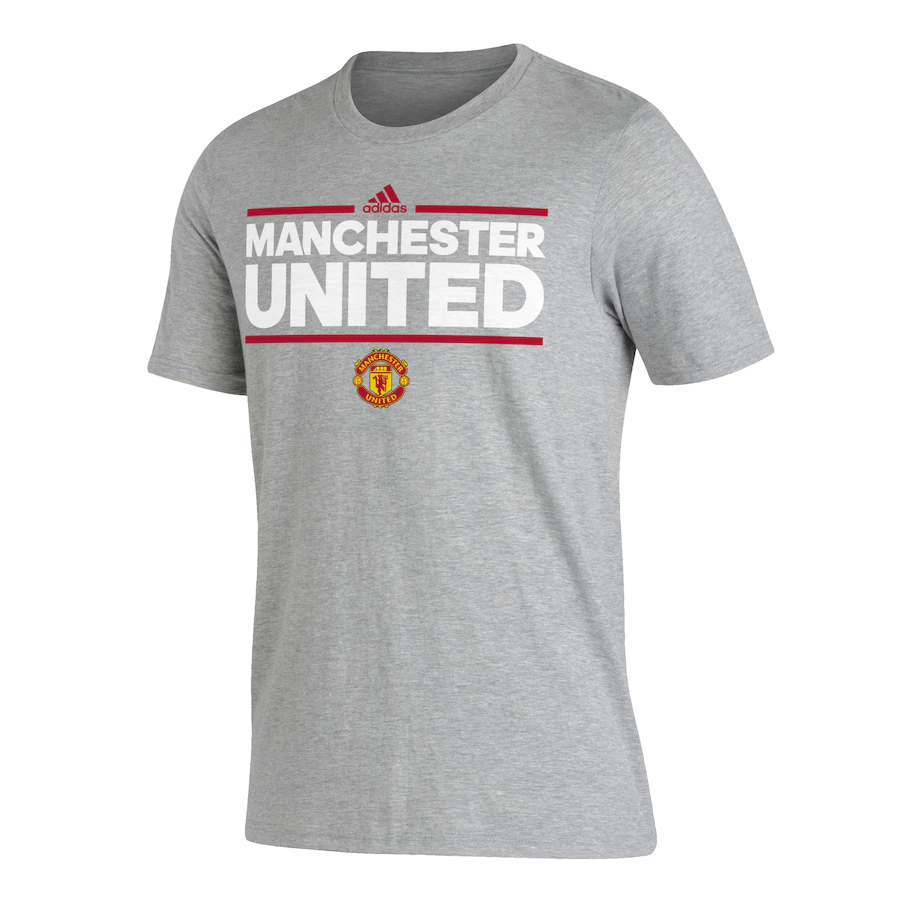Adidas Manchester United Lockup T-Shirt - Heathered Gray